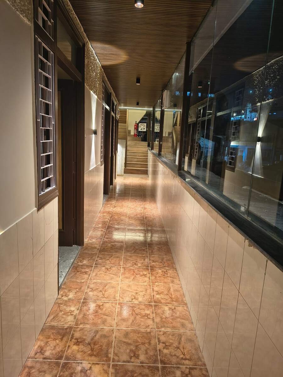 Corridor at Musafirinn at night